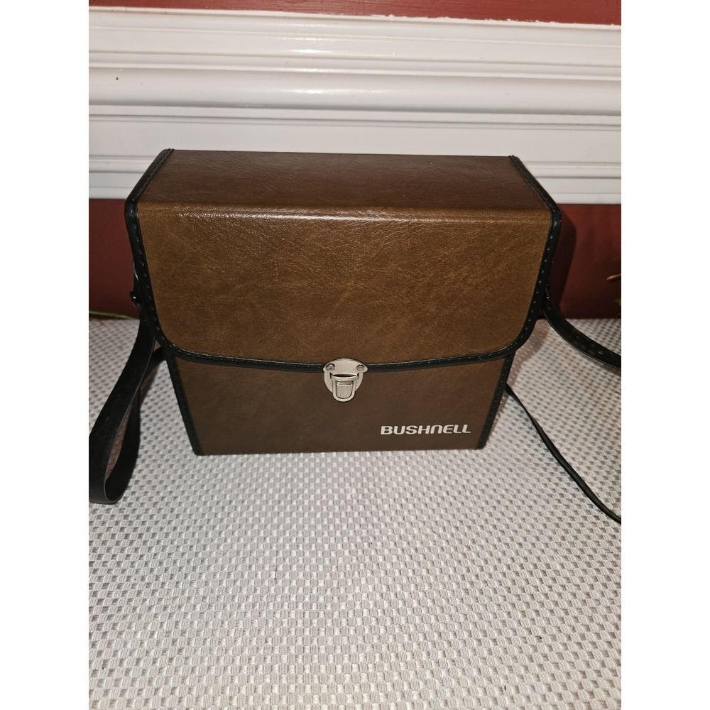 Vintage Bushnell Sportview Brown Leather Binoculars Case w/ Strap *No Binoculars